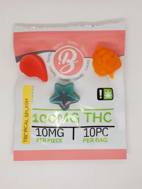 10 pieces Splash of Baron Gummies 10 mg THC each